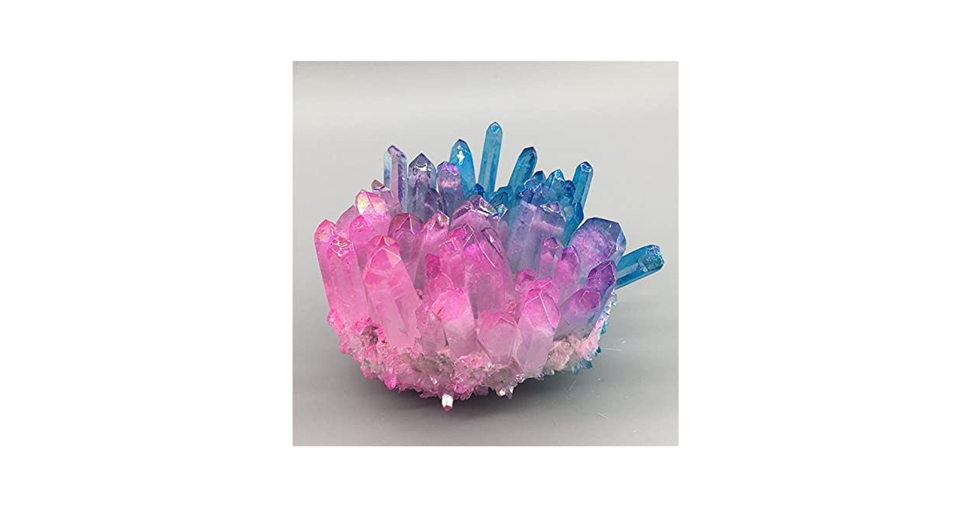 Amazon.com: JITEM for 300g+Blue+Pink Titanium Quartz Cluster